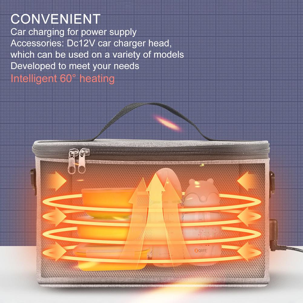 Outdoor Portable Lunch Box For Car Feeding Bottle Heating And Insulation Bag