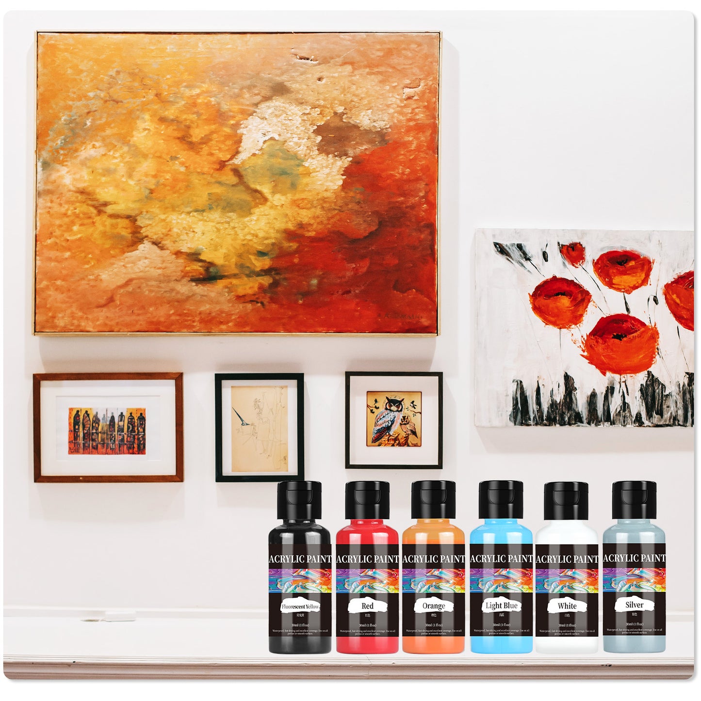 Water-based Acrylic Paint Leather Wood Decorative Board Painted Color